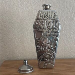 Liquid Death Silver Flask
